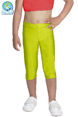 LEGGINS DANZA LYCRA TRE QUARTI VERDE BABY